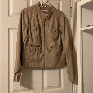 New York & company tan leather jacket